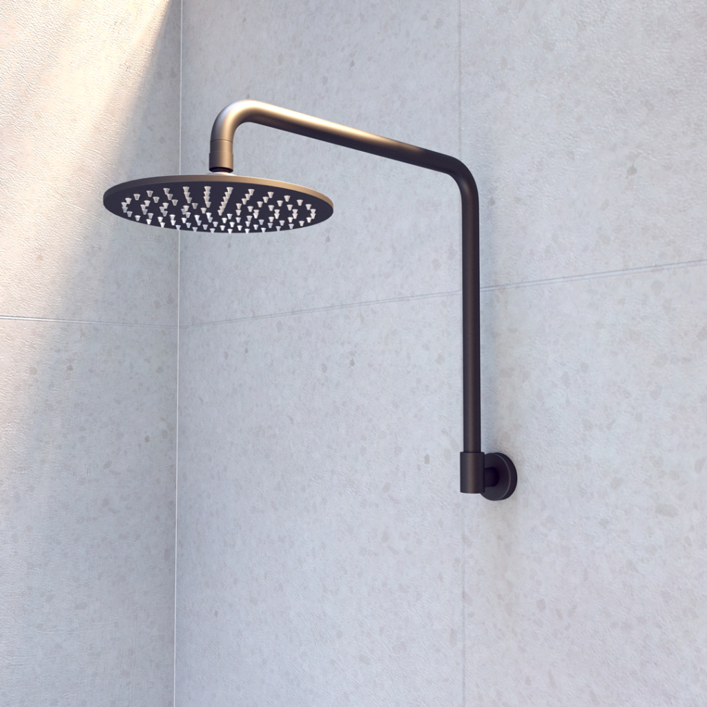 Eden Shower Arm Matte Black ABI Interiors UK