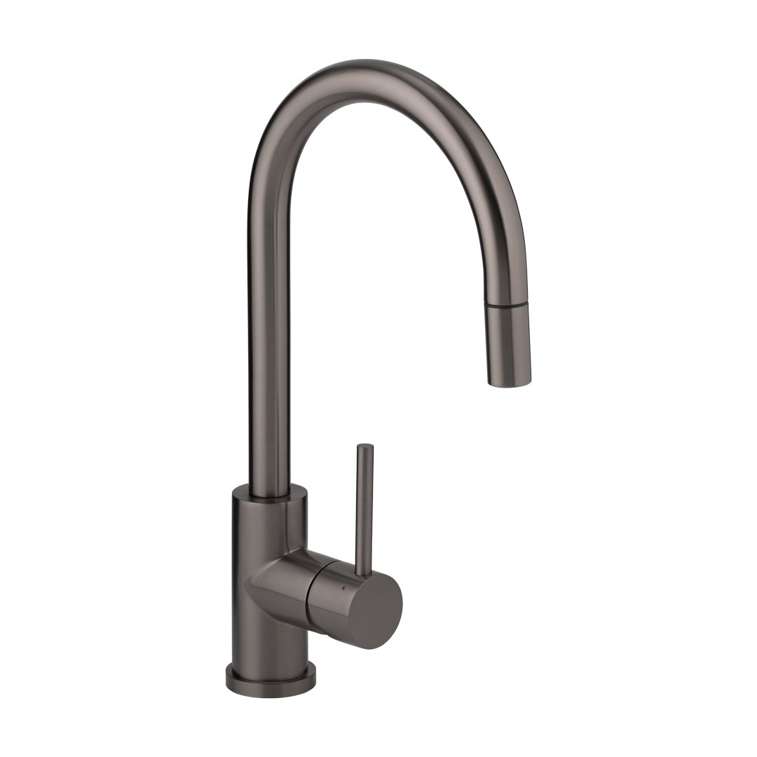Elysian Commercial Pull-Out Kitchen Mixer – Brushed Gunmetal