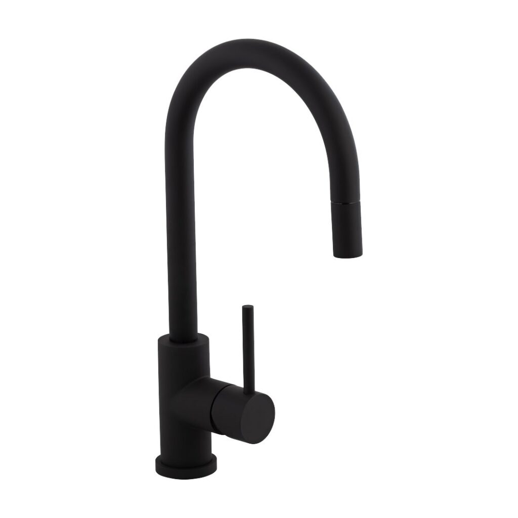 Elysian Commercial PullOut Kitchen Mixer Matte Black ABI Interiors UK