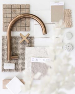 How to create a mood board using warm tones and brushed copper