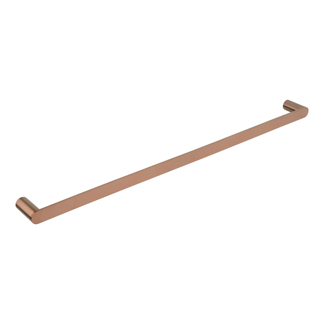 Otto Single Towel Rail 800mm – Brushed Copper