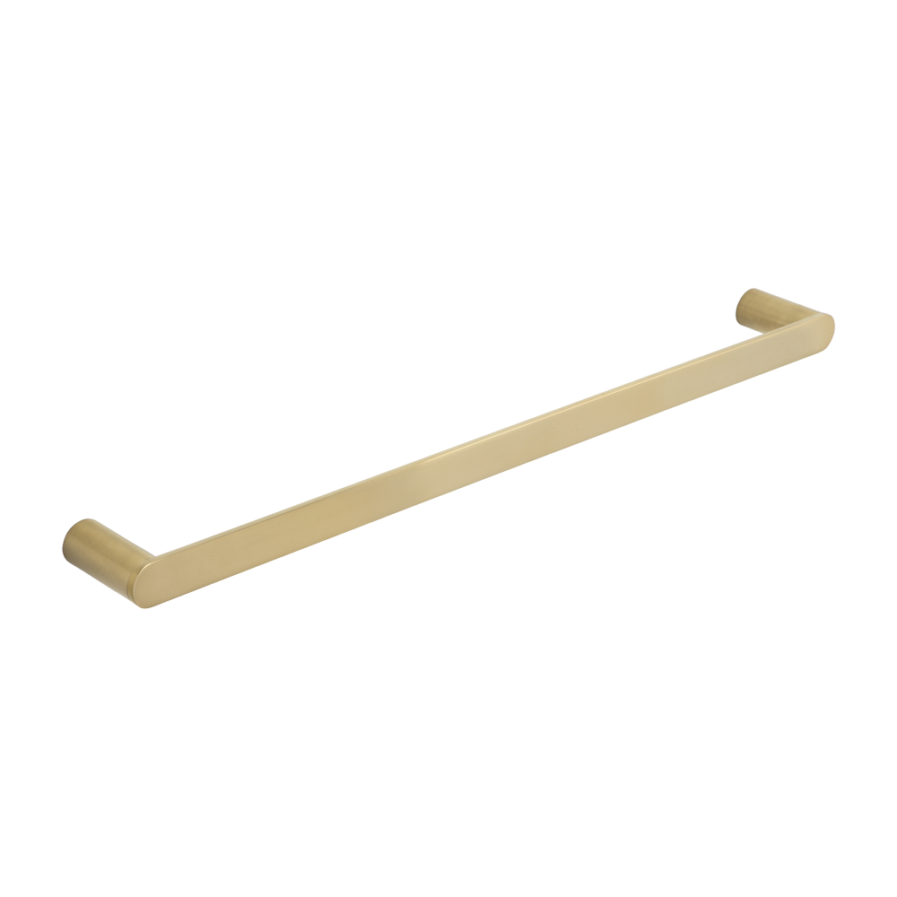 Milani Single Towel Rail 600mm - Brushed Brass - ABI Interiors UK