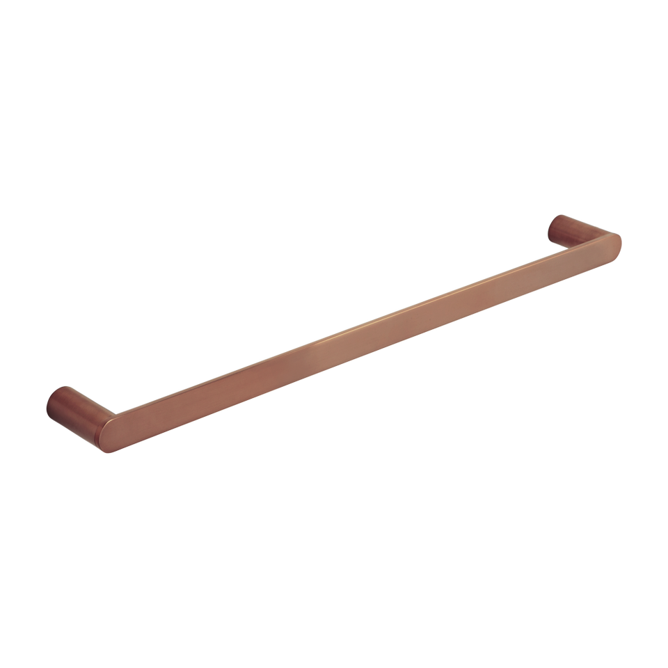 Otto Single Towel Rail 600mm – Brushed Copper