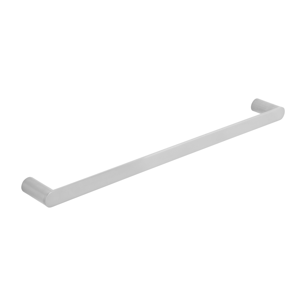 Otto Single Towel Rail 600mm – Brushed Nickel