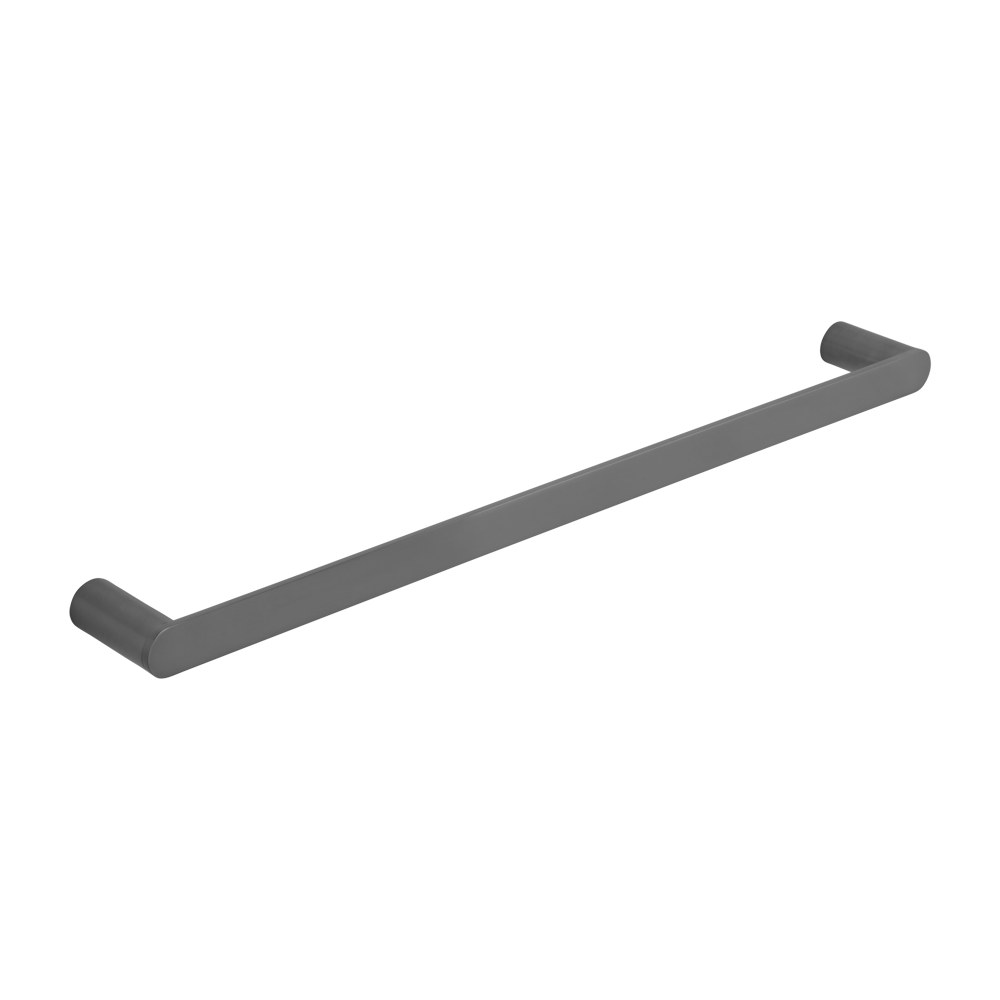Otto Single Towel Rail 600mm – Brushed Gunmetal
