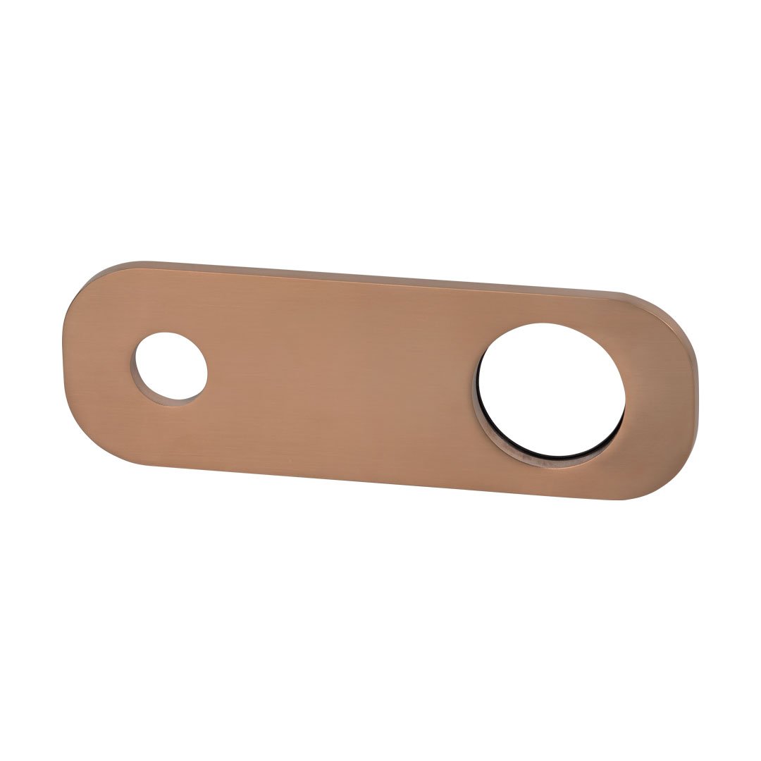 Rounded Rectangle Mixer & Spout Backplate - Brushed Copper