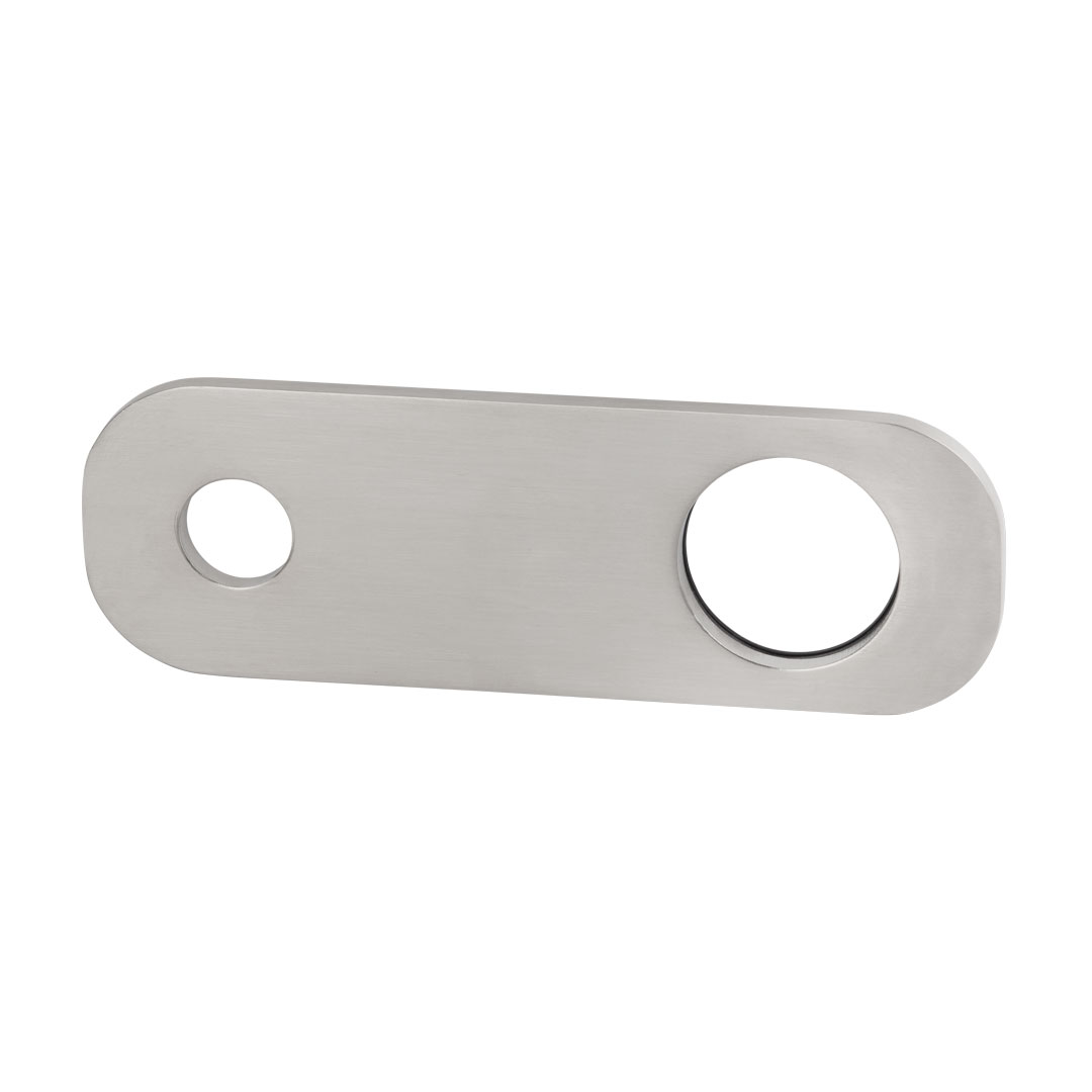 Rounded Rectangle Mixer & Spout Backplate - Brushed Nickel