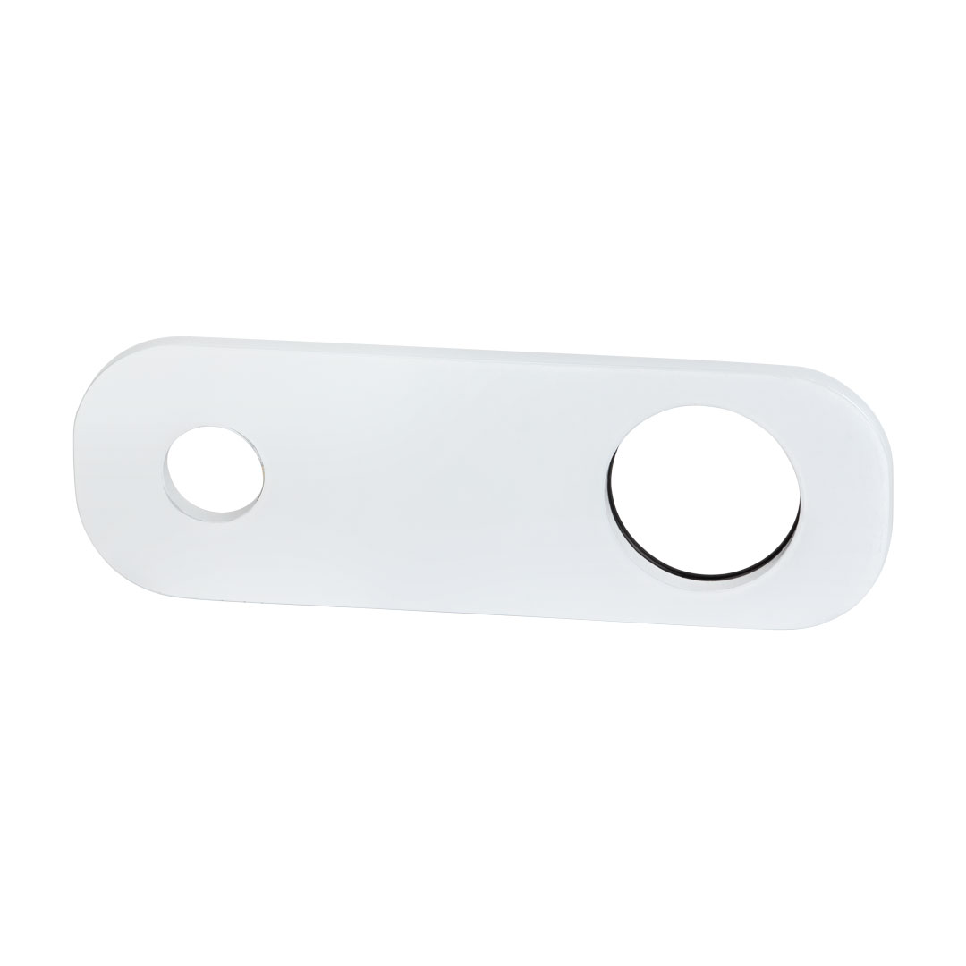 Rounded Rectangle Mixer & Spout Backplate - White