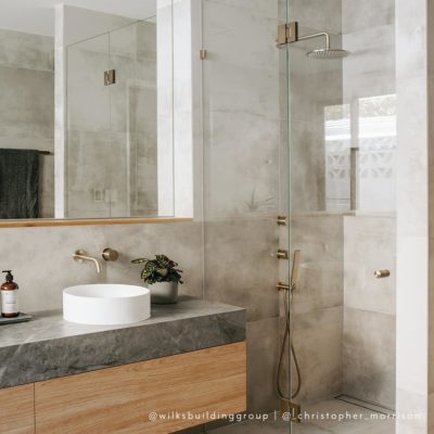 Kenzie Glass-to-Glass Shower Hinge - Brushed Brass - ABI Interiors UK