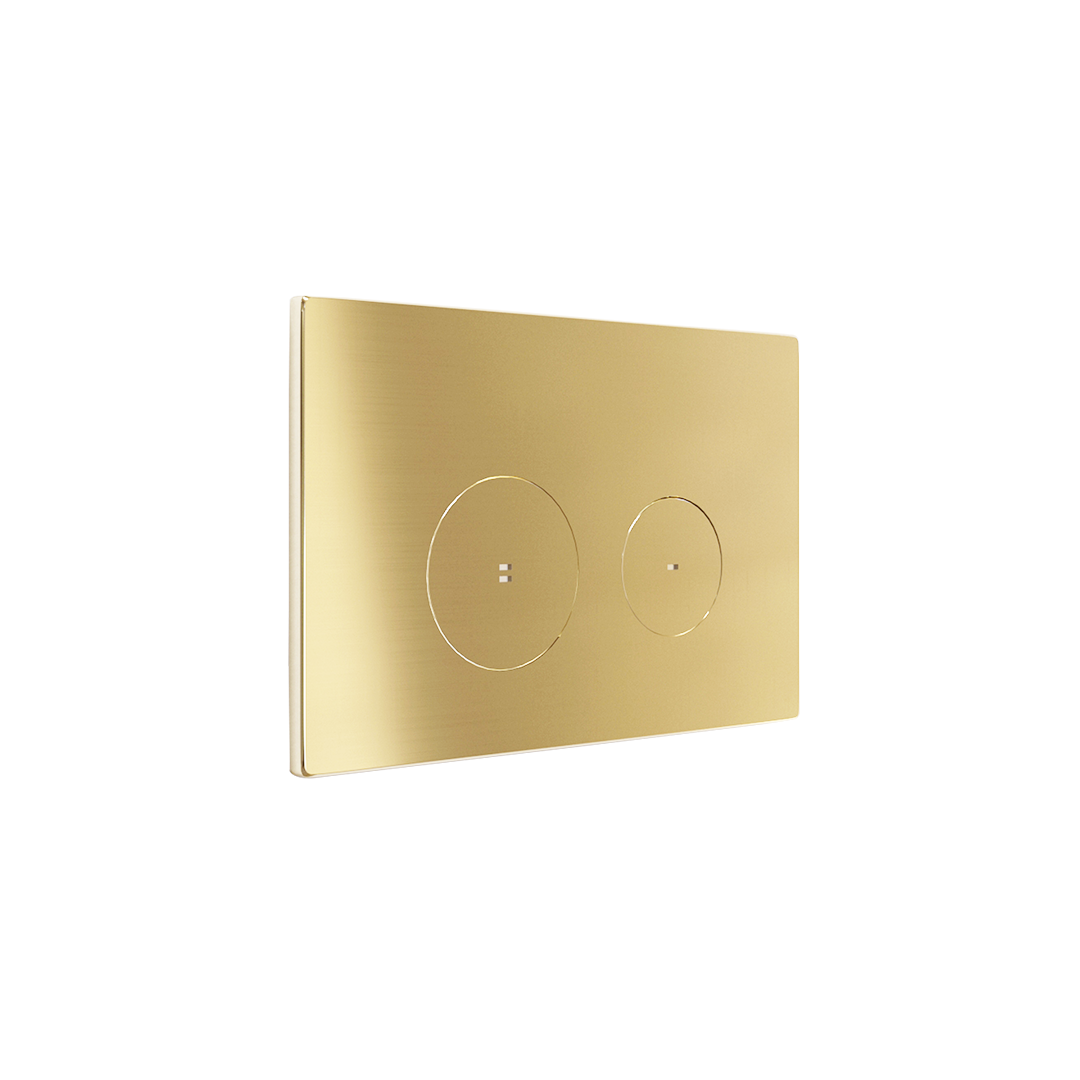 Zaaha Toilet Button Round - Brushed Brass