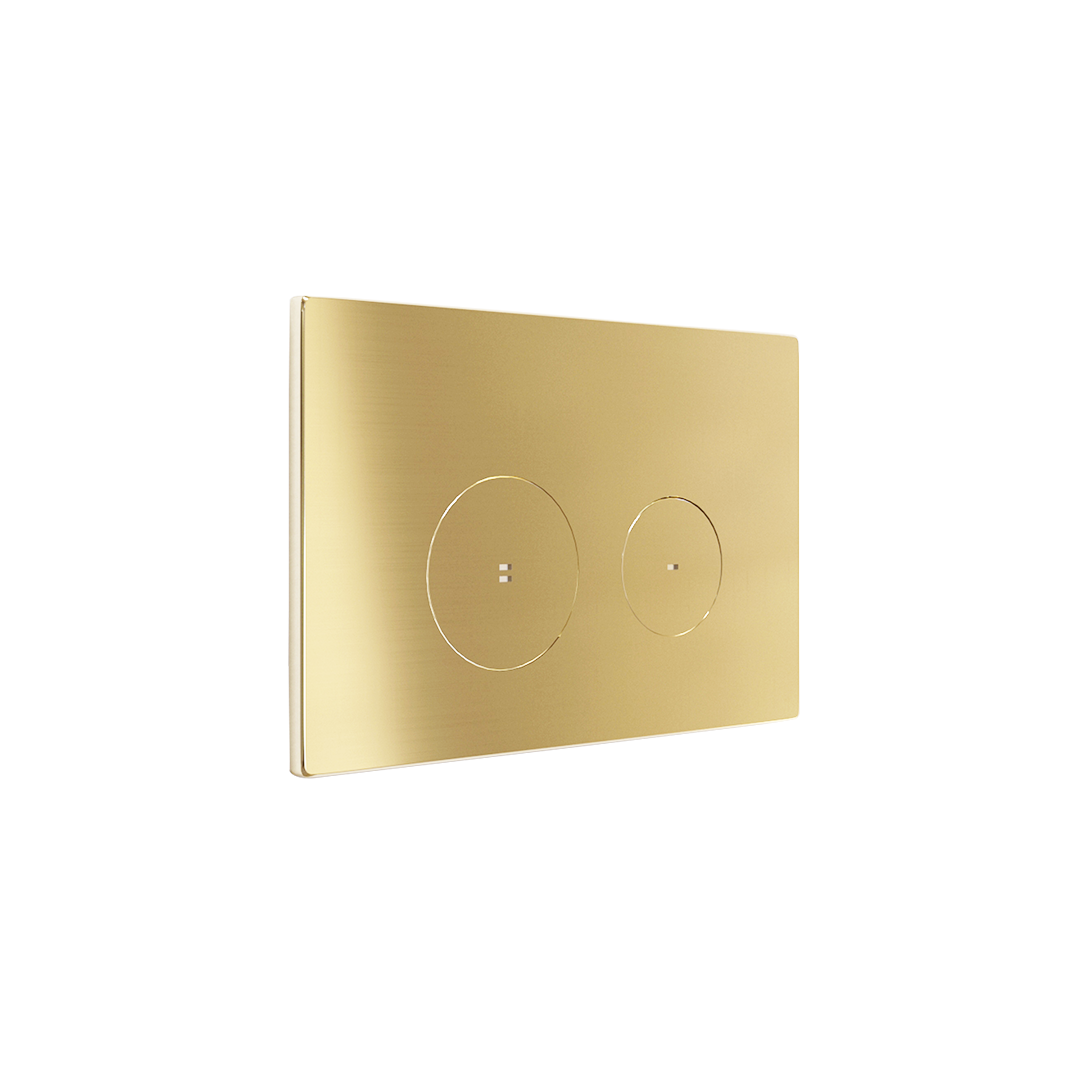 Zaaha Toilet Button – Round – Brushed Brass
