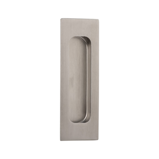 Atley Rectangular Flush Pull Brushed Gunmetal ABI Interiors UK