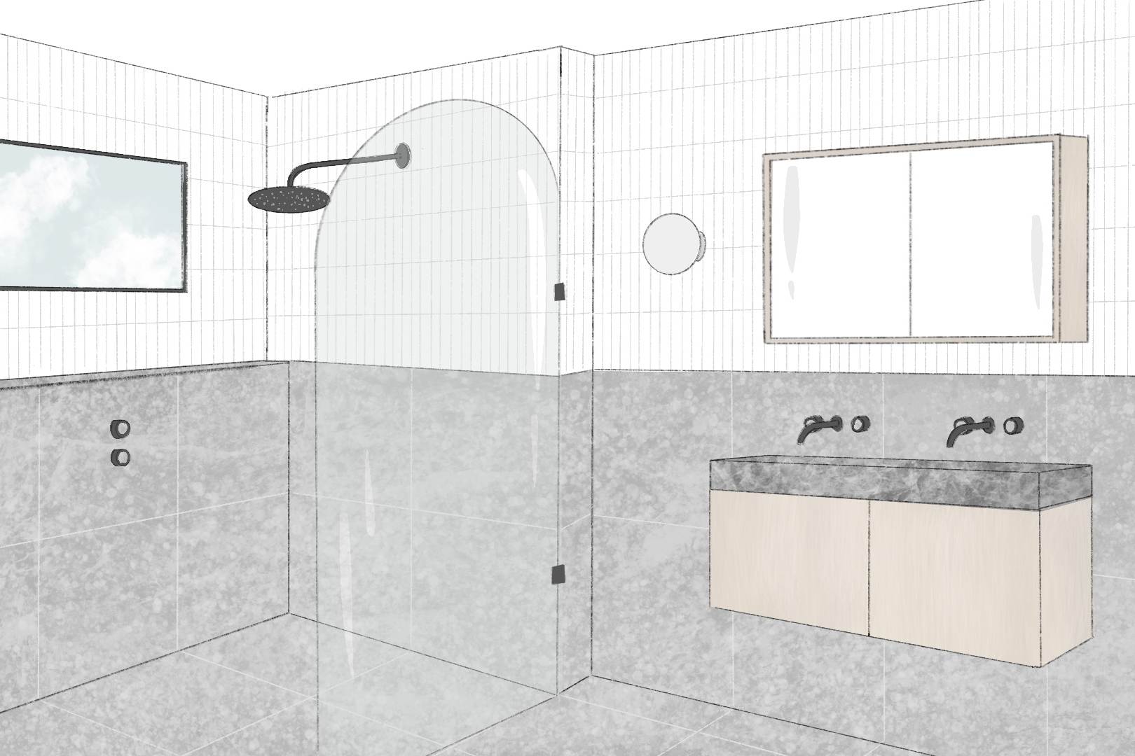 bathroom sketch