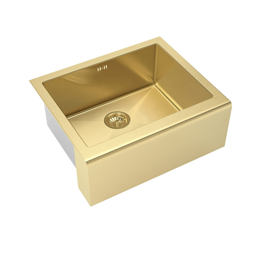 Belfast Butler Sink Brushed Brass (Overflow) ABI Interiors UK