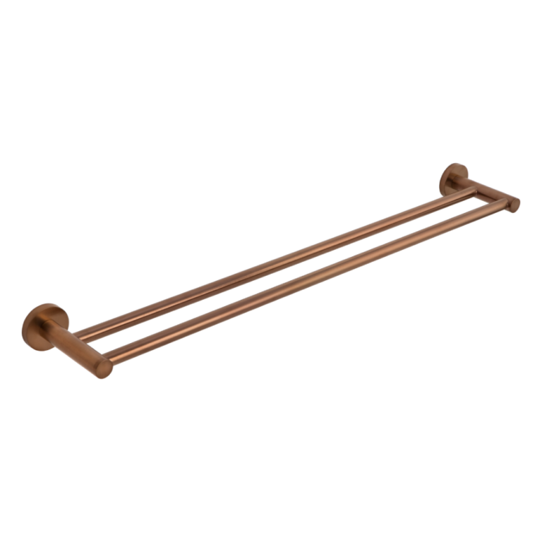 Cali Double Towel Rail 750mm Brushed Copper ABI Interiors UK