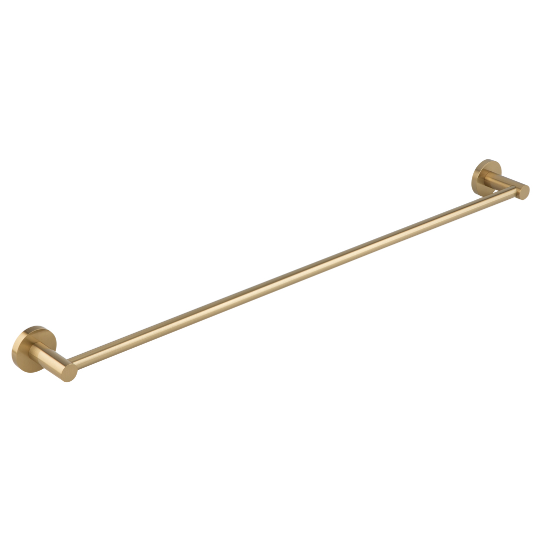 Cali Single Towel Rail 800mm Brushed Brass ABI Interiors UK