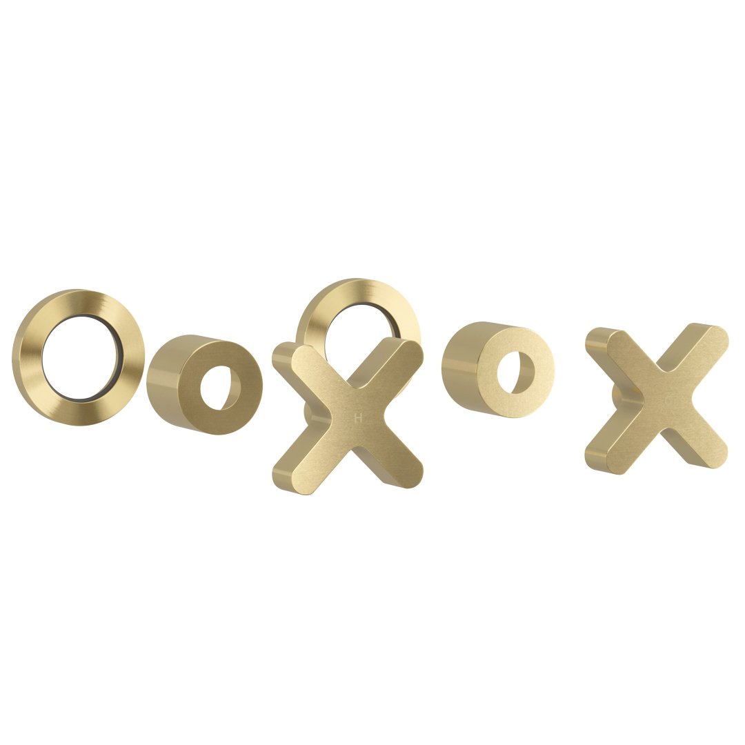 Cross Assembly Handle Kit – Brushed Brass