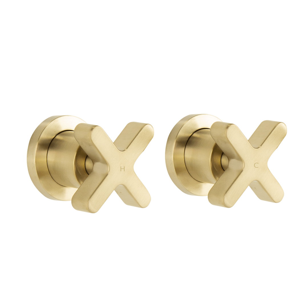 Cross – Assembly Taps – Brushed Brass