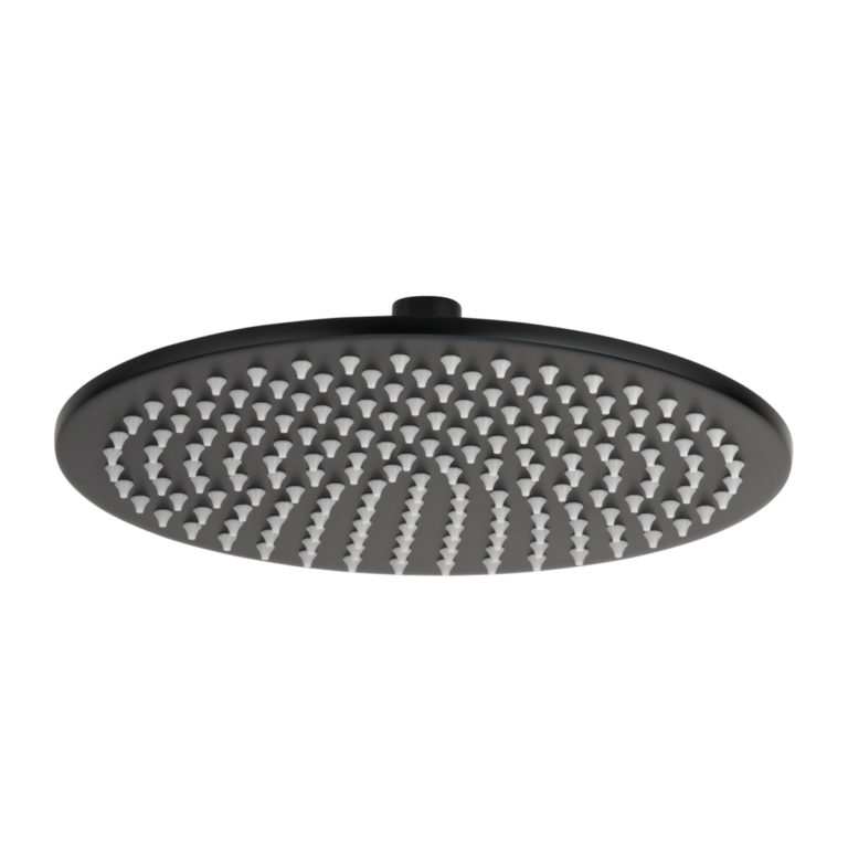 Dana Round Shower Head 250mm Matte Black ABI Interiors UK