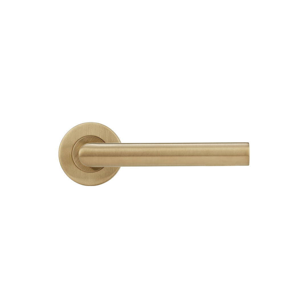 Davis Door Handle Brushed Brass ABI Interiors UK