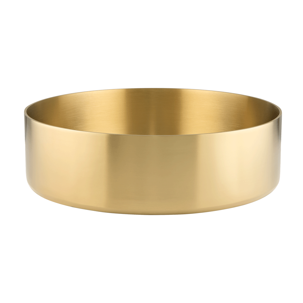 Harlow Round Basin Sink – Brushed Brass