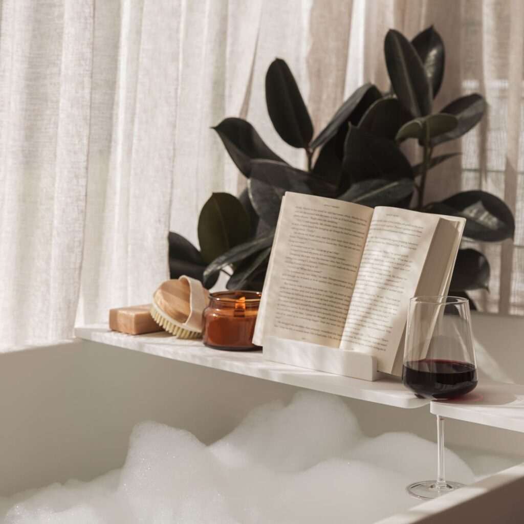 White sales bath caddy