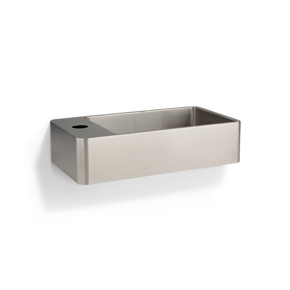 Silo Wall Mounted Basin – Stainless Steel