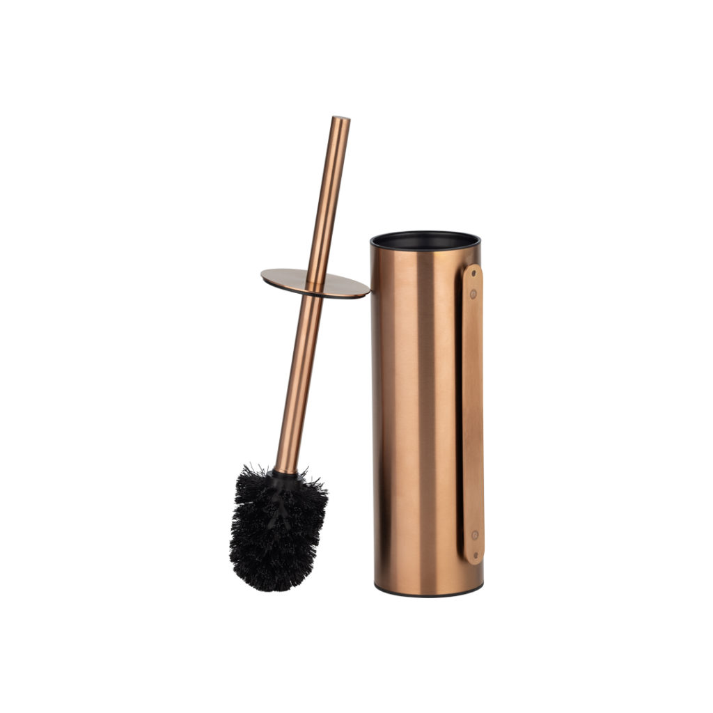 Toilet Brush Holder Brushed Copper ABI Interiors UK