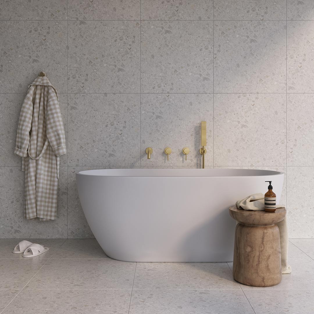 Scala Acrylic Freestanding Bath 1510 Matte White ABI Interiors UK