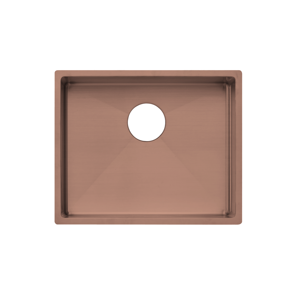 Seba Kitchen Sink 550mm with Overflow and Rack – Brushed Copper