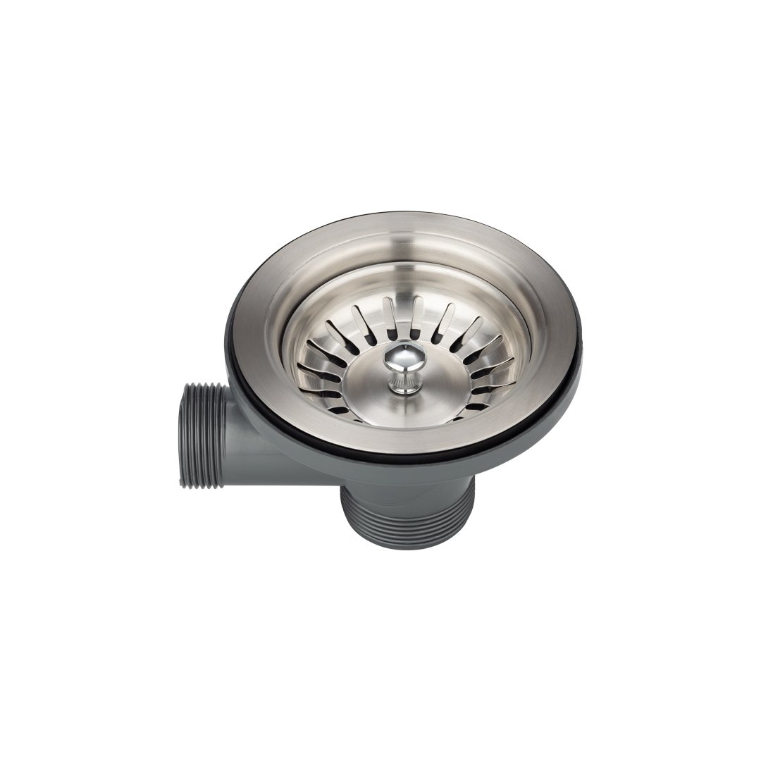 Sink Basket Waste – Stainless Steel (with overflow)