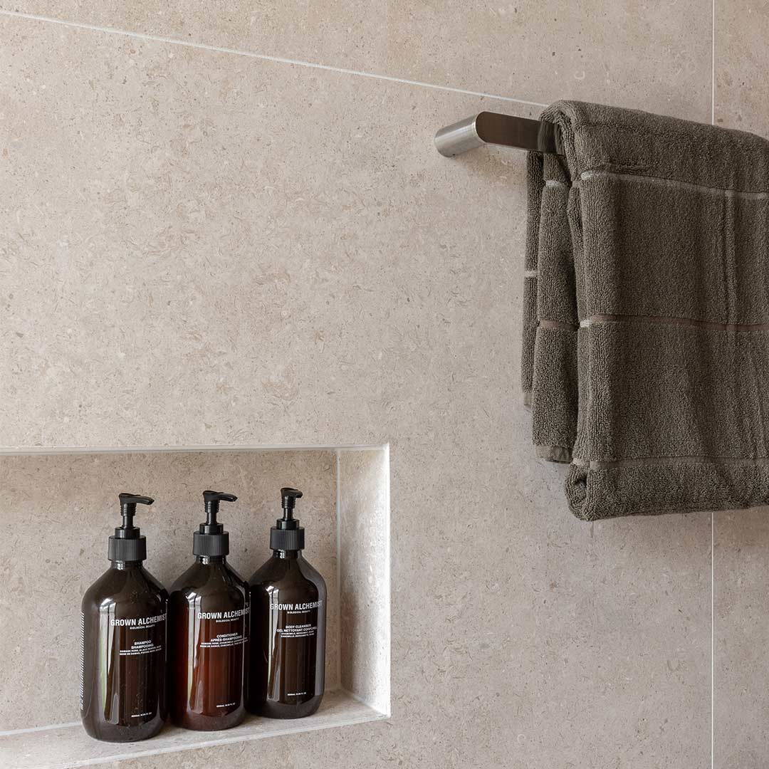 Milani Single Towel Rail 800mm Brushed Nickel ABI Interiors UK