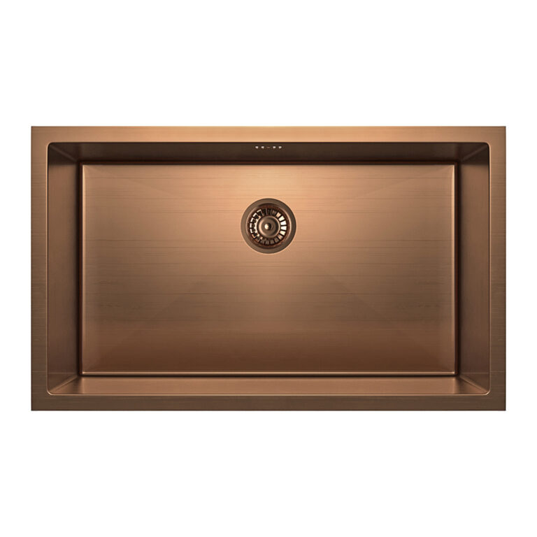 Vari Single Sink 750mm Brushed Copper (Rack/Overflow) ABI